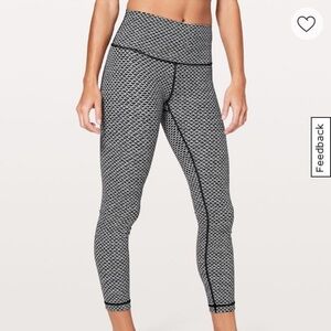 Lululemon Pants Womens Wunder Under 7/8 Tight Legging 6 Monochromic Luxt…